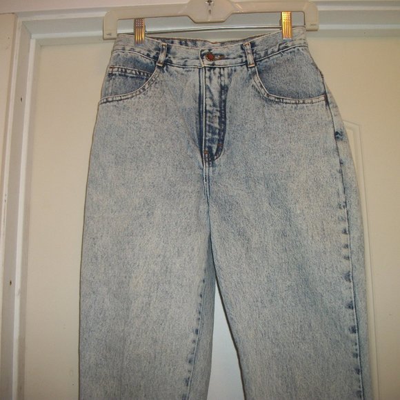 GIRLS CUTE RETRO BLUE FADE JEANS 12 - Picture 2 of 5